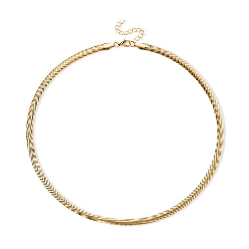 Set of 3 - Snake, Paperclip and Ball Bead Chain Necklace in Goldtone 16/18/18.75-2 Inches