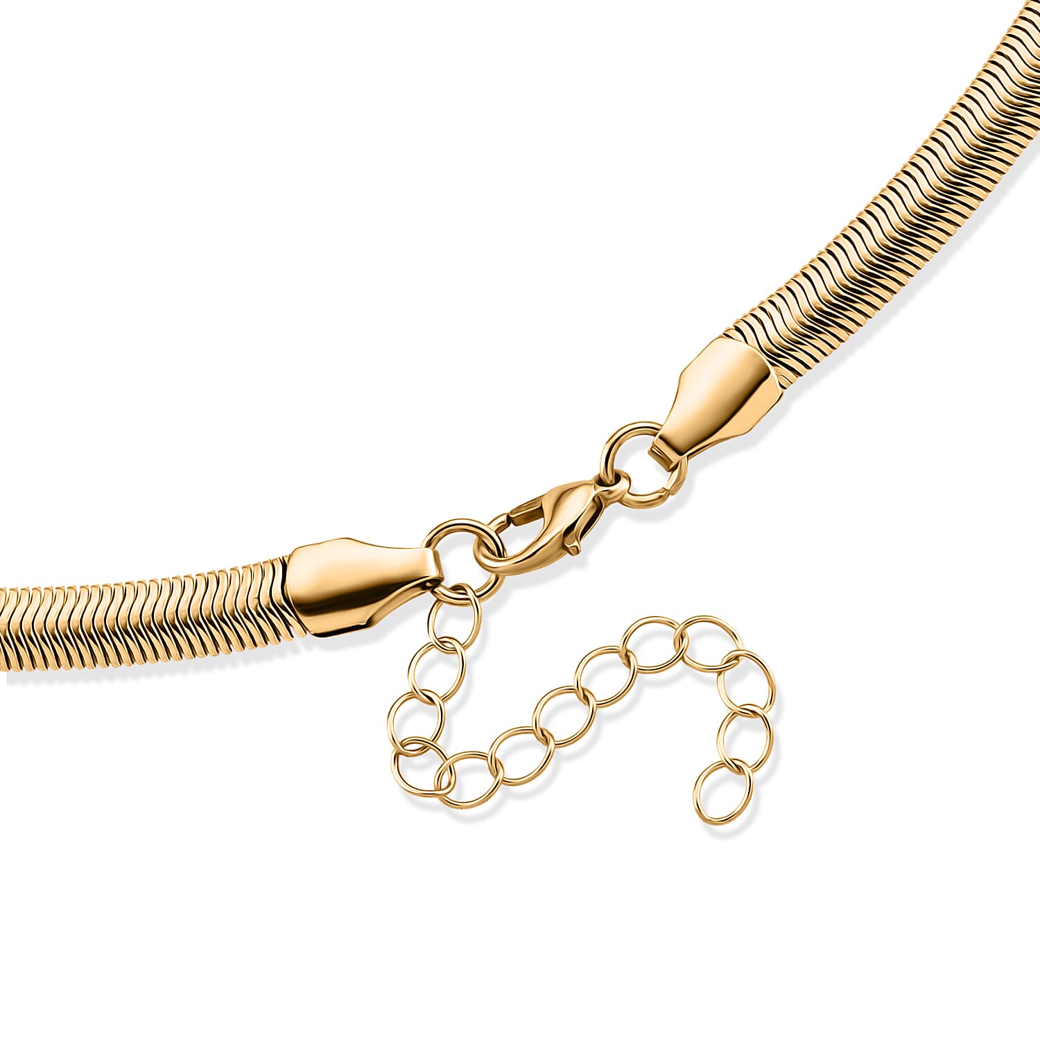 Set of 3 - Snake, Paperclip and Ball Bead Chain Necklace in Goldtone 16/18/18.75-2 Inches