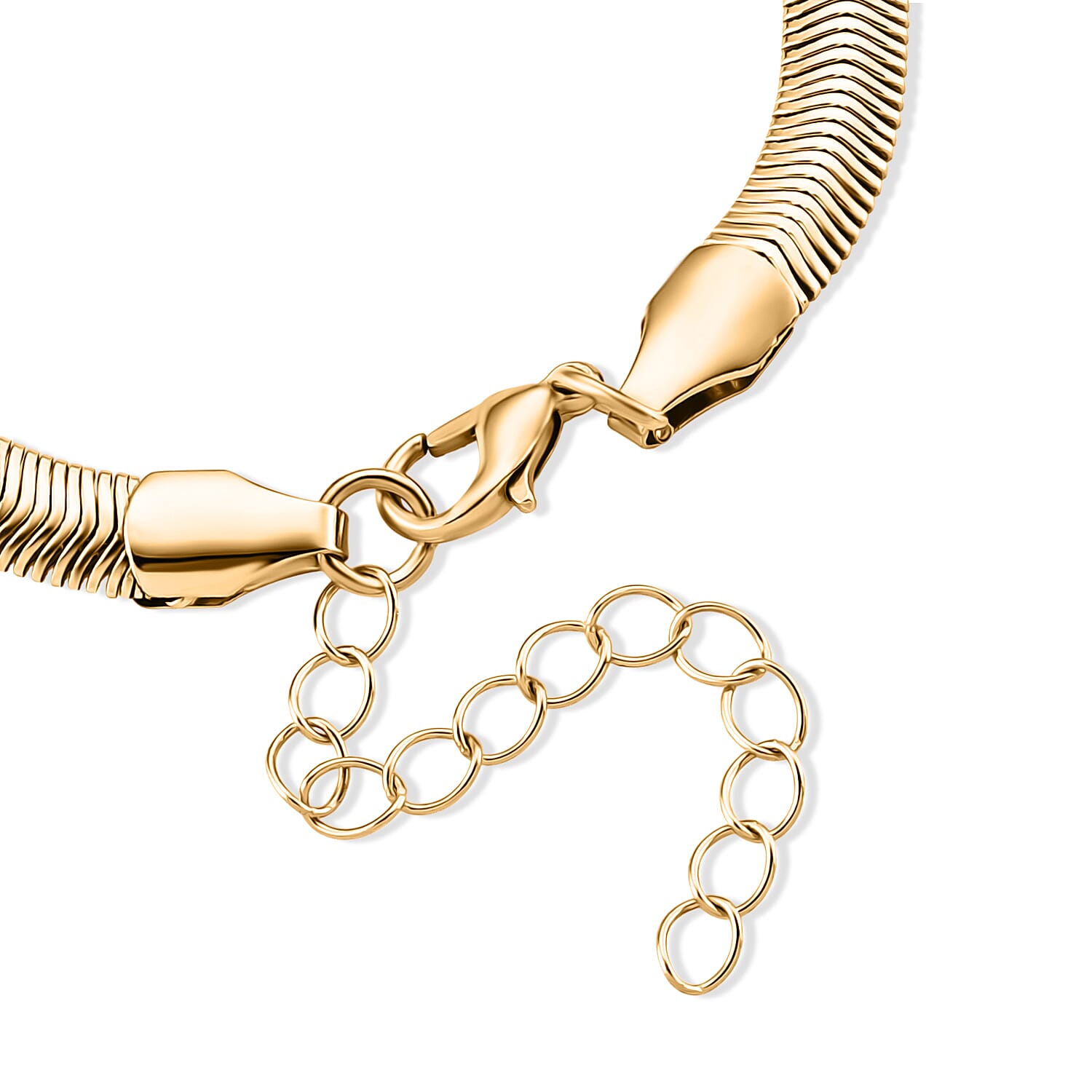Set of 3 - Snake, Paperclip and Ball Bead Chain Bracelet in Goldtone (7.00-9.00In)