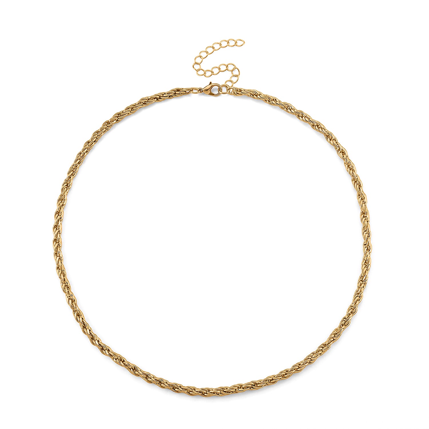 Set of 3 - Rope with Shell Charms Chain Necklace in Goldtone 18/20/22-2 Inches