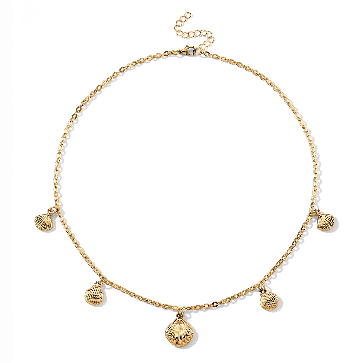 Set of 3 - Rope with Shell Charms Chain Necklace in Goldtone 18/20/22-2 Inches image number 7