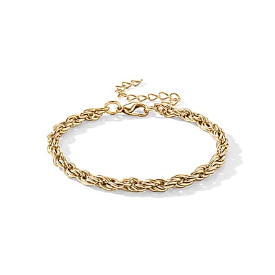 Set of 3 - Rope with Shell Charms Chain Bracelet in Goldtone (7.00-9.00In)
