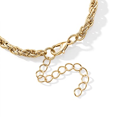 Set of 3 - Rope with Shell Charms Chain Bracelet in Goldtone (7.00-9.00In)