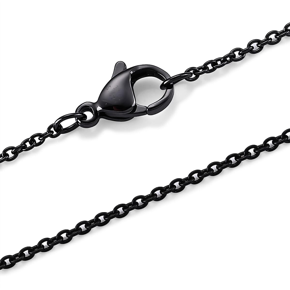 D'Joy Black Jade (D) 16.10 ctw Cross Men's Pendant in Sterling Silver with Stainless Steel Necklace (20 Inches) (Ships in 8-10 Days) image number 5
