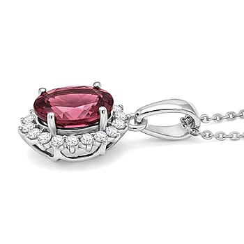 Ouro Fino Rubellite / AA / Rhodium Over Sterling Silver - Product card gallery slide 4 (10297953157433)