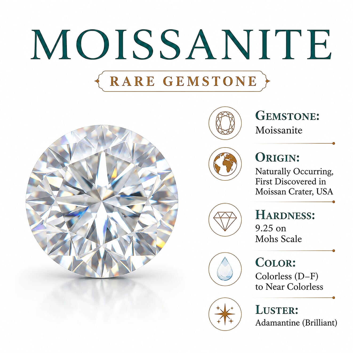 D'Joy Moissanite 5.60 ctw Rhythm of Time Pendant Necklace in Rhodium Over Sterling Silver 20 Inches