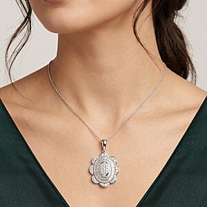 D'Joy Diamond 1.00 ctw Pendant Necklace in Rhodium Over Sterling Silver (20 Inches)