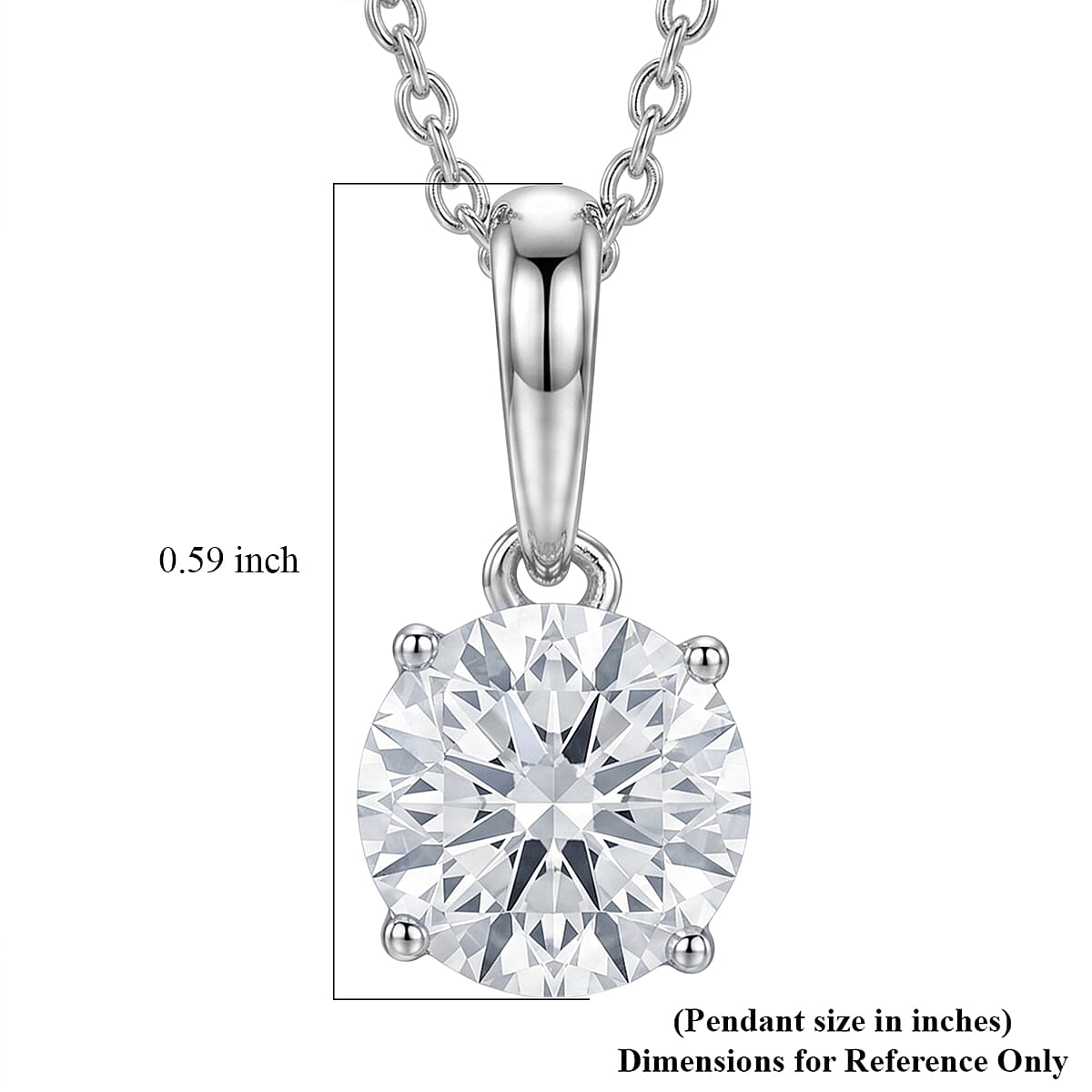 Luxuriant Lab Grown Diamond G-H SI 1.00 ctw Starlit Drop Pendant in 10K White Gold with Sterling Silver Necklace 18-20 Inches image number 5