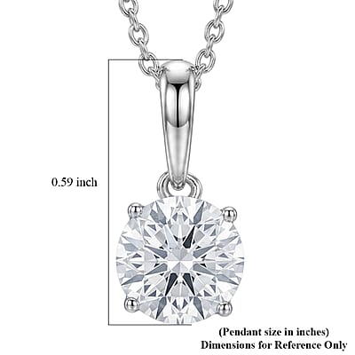 Luxuriant Lab Grown Diamond G-H SI 1.00 ctw Starlit Drop Pendant in 10K White Gold with Sterling Silver Necklace 18-20 Inches