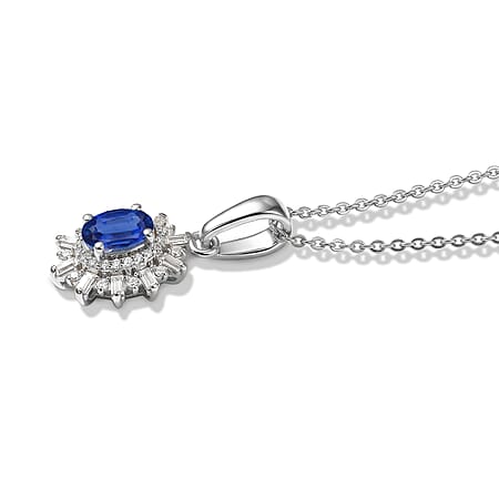 Kanchanaburi Blue Sapphire / Rhodium Over Sterling Silver - Product card gallery slide 4 (10293758820665)