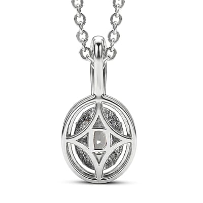 D'Joy Premium Milanoa Green Sapphire and White Zircon 0.75 ctw Royal Circle Halo Pendant Necklace in Rhodium Over Sterling Silver (20 Inches)