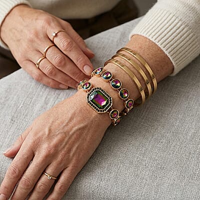 Set of 2 Magic Color Austrian Crystal Bracelets