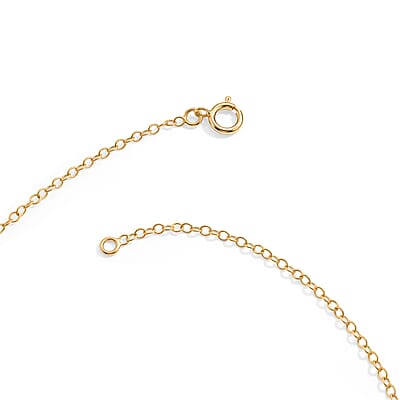 Green Agate 20.00 ctw Pendant Necklace in 14K Yellow Gold Over Sterling Silver 18 Inches