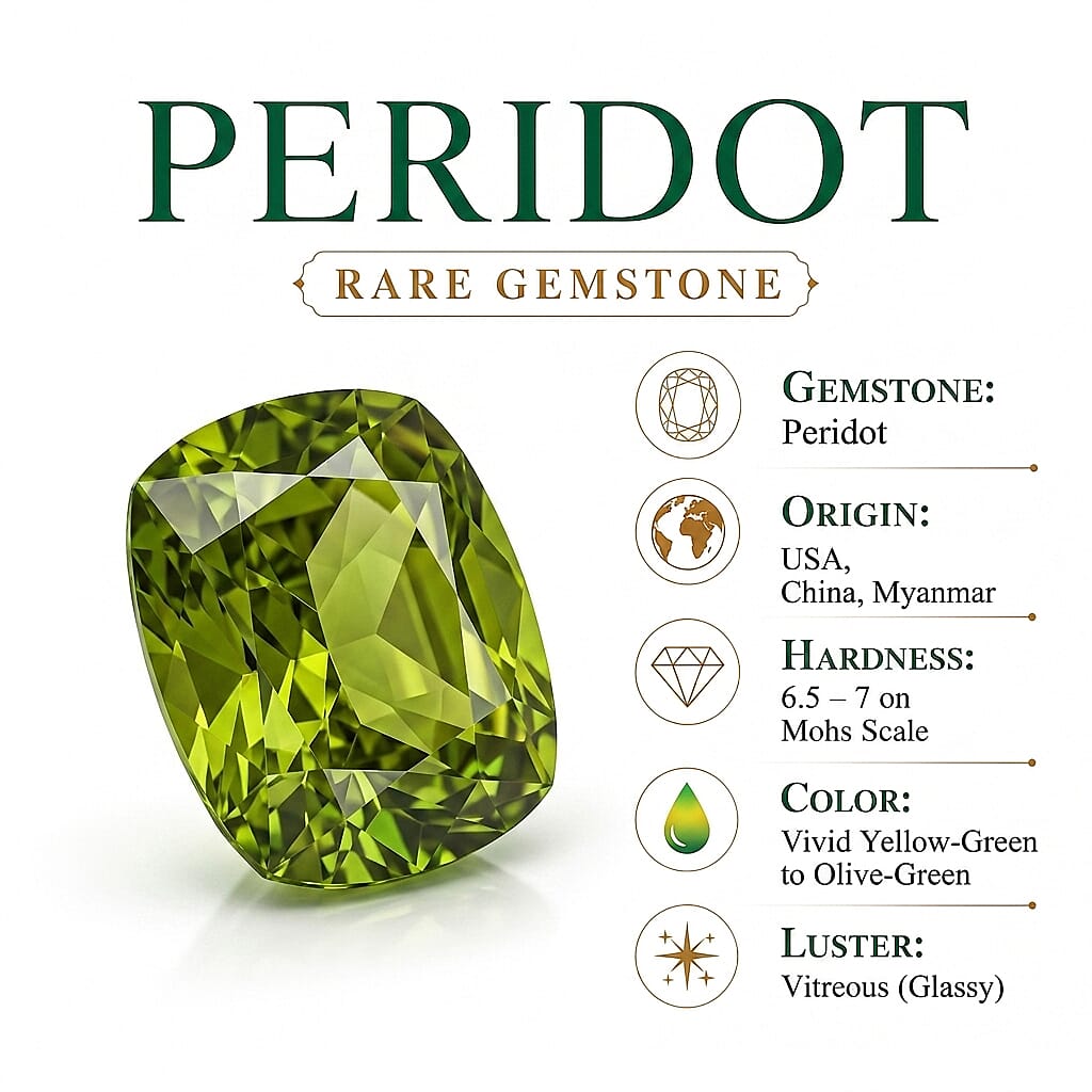 D'Joy Premium Hebei Peridot and Moissanite 3.85 ctw Pendant Necklace (20 Inches) in 18K Vermeil Yellow Gold Over Sterling Silver