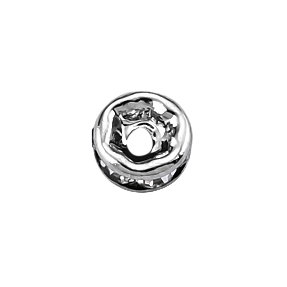 GCS Austrian Crystal Spacer Beads in Silvertone (Set of 100)