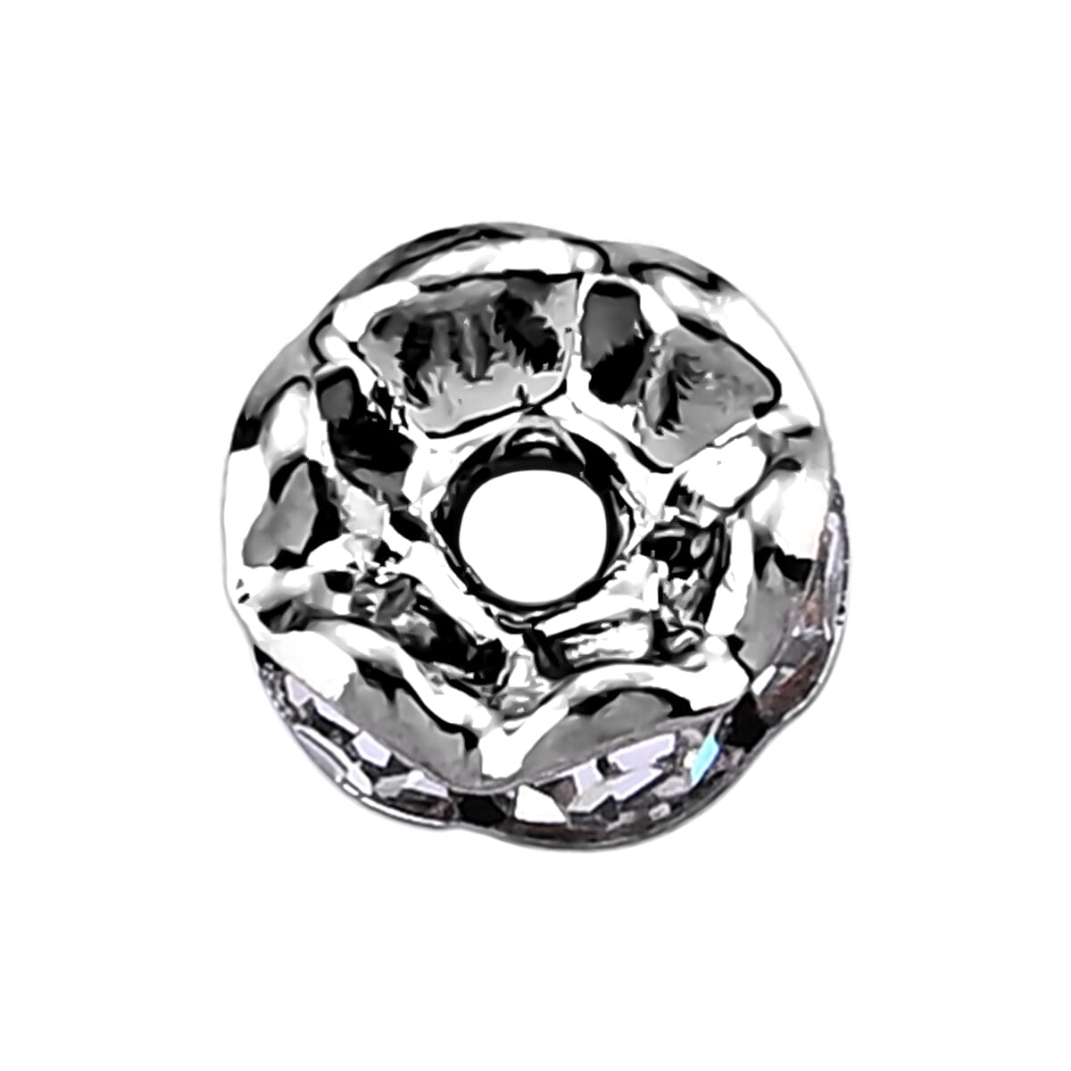 GCS Set of 100pcs Austrian Crystal Spacer Beads in Silvertone image number 1