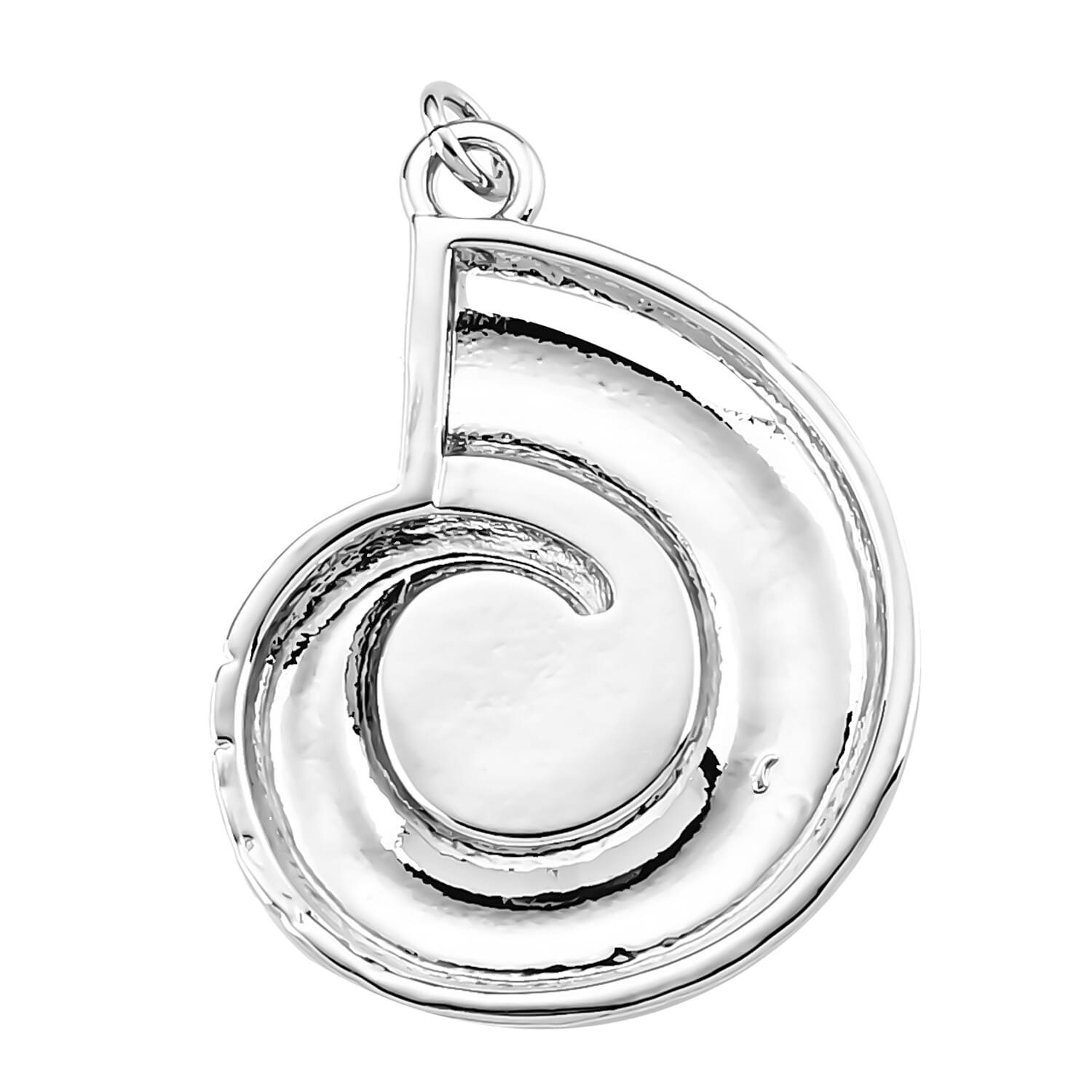 GCS Set of 5pcs Nautilus Shell Pendant in Silvertone