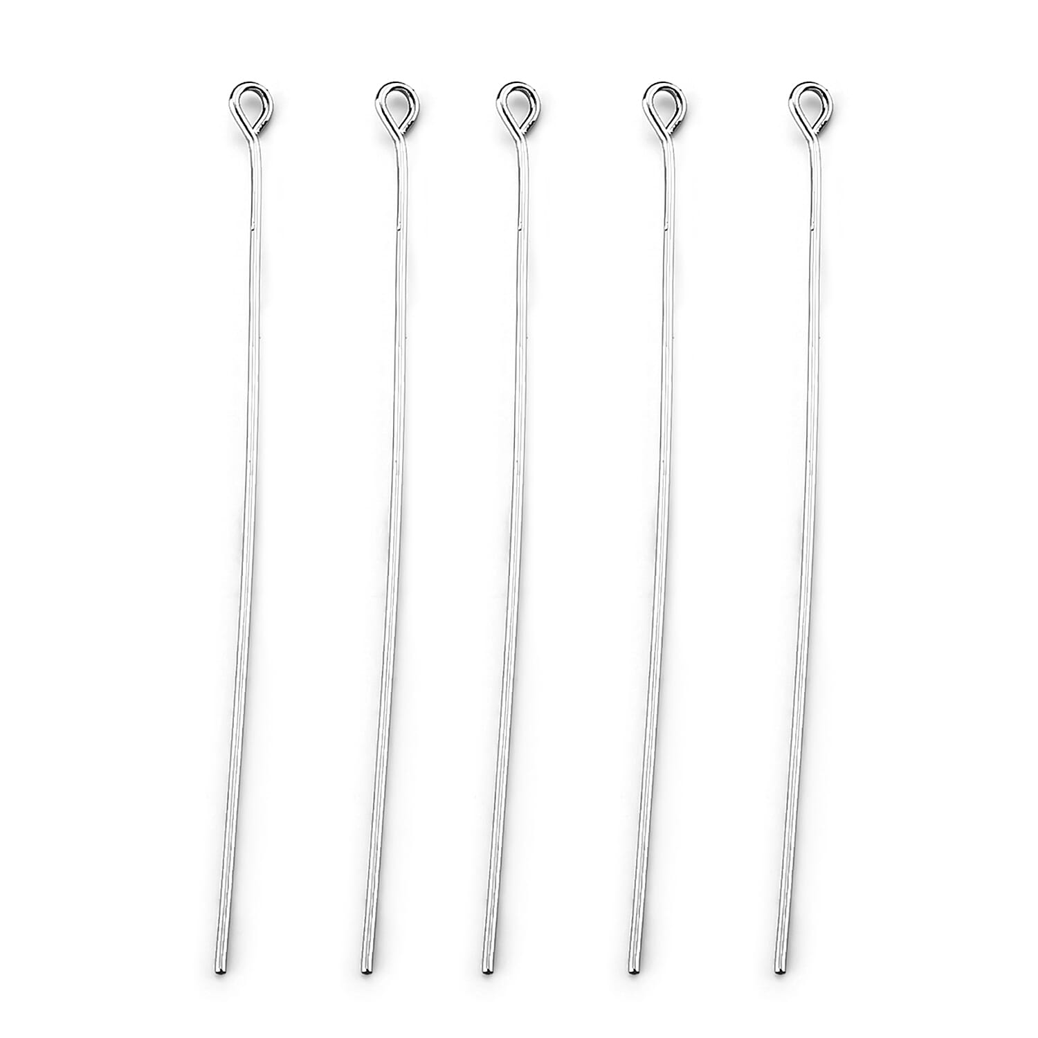 GCS Set of 100pcs Eye Pins in Silvertone