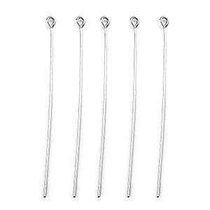 GCS Set of 100pcs Eye Pins in Silvertone