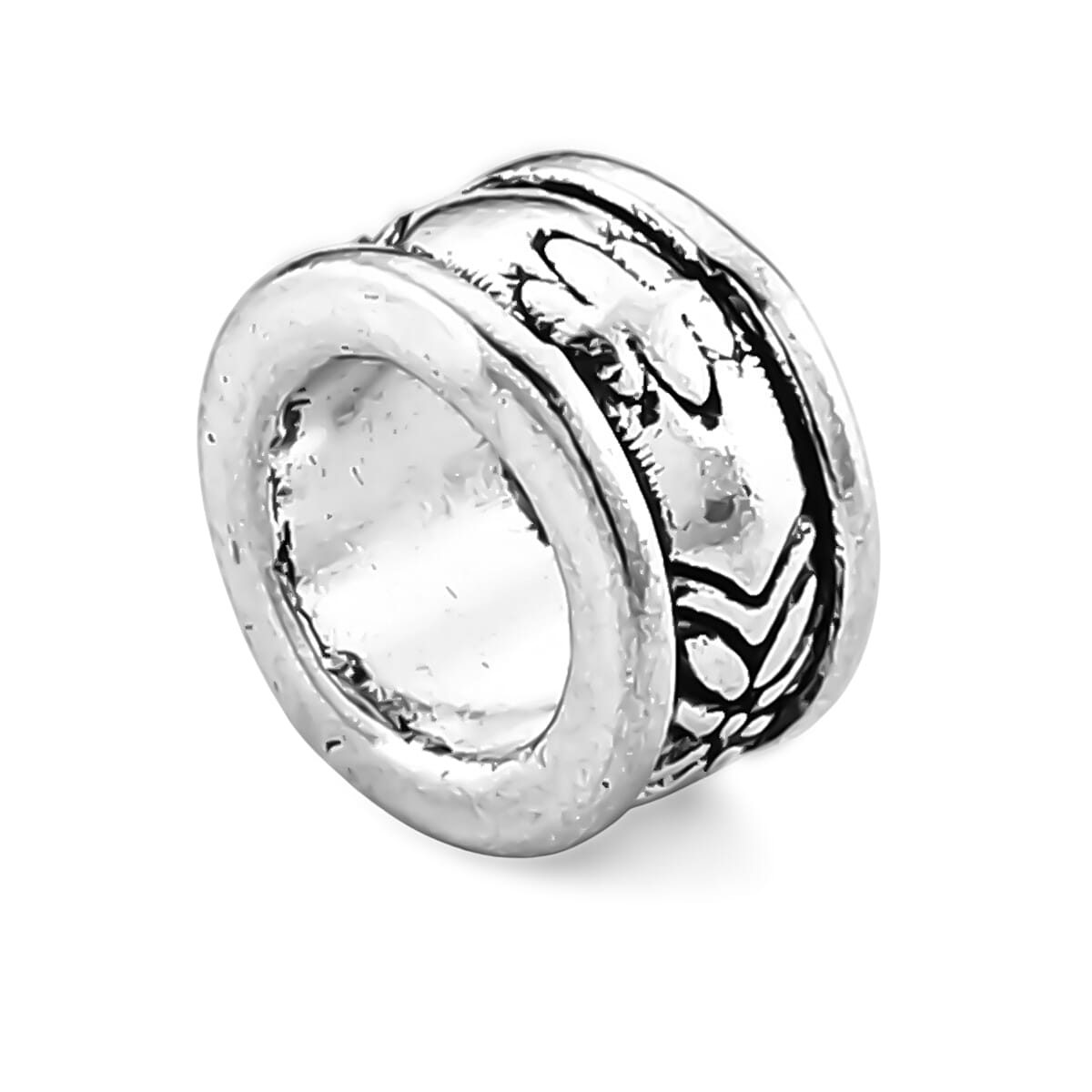 GCS Set 20pcs Column Shape Spacer Bead in Silvertone