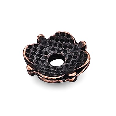 GCS Set of 500pcs 4-Petal Flower Bead Caps in Rosetone
