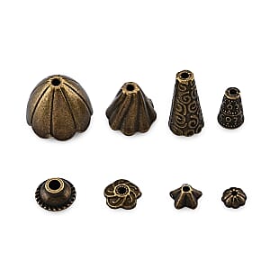GCS Set of 160pcs Bead Cone& Caps Tibetan Style