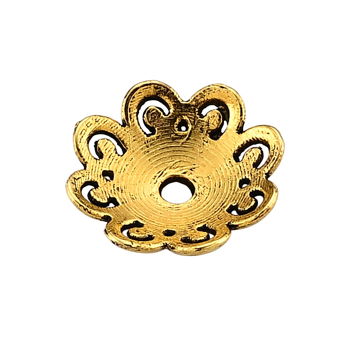 GCS Set of 666pcs Flower Bead Caps in Goldtone