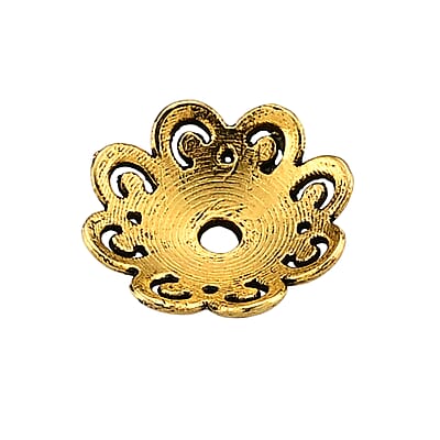 GCS Set of 666pcs Flower Bead Caps in Goldtone