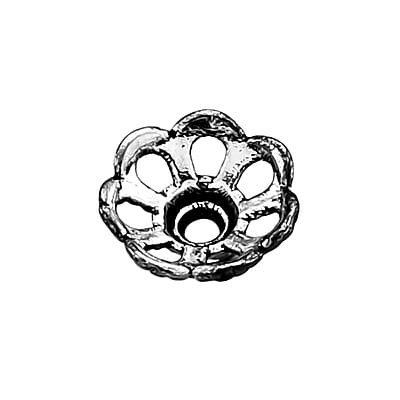 GCS Set of 800pcs Flower Shape Bead Caps in Silvertone