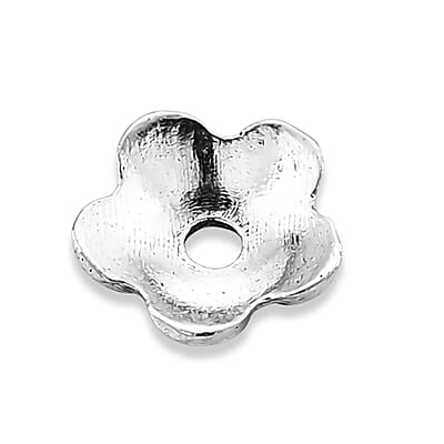GCS Set of 950pcs 5 Petal Flower Bead Caps in Silvertone