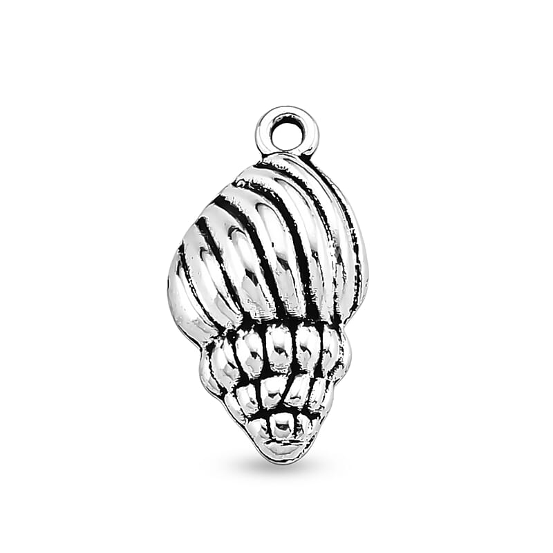 GCS Set of 230pcs Trumpet Shell Pendant in Silvertone