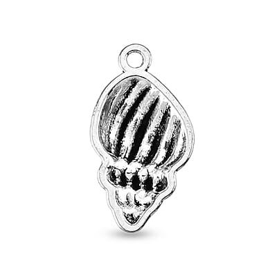 GCS Set of 230pcs Trumpet Shell Pendant in Silvertone