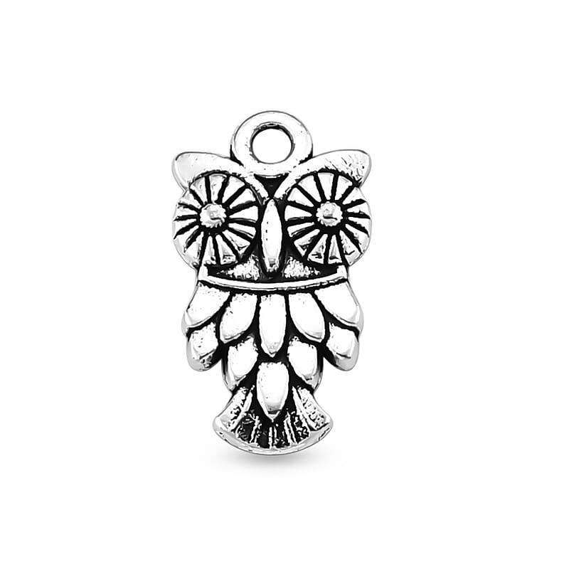 GCS Set of 242pcs Owl Motif Pendant in Silvertone