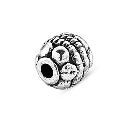 GCS Set of 100pcs Oval Shape Spacer Beads in Silvertone
