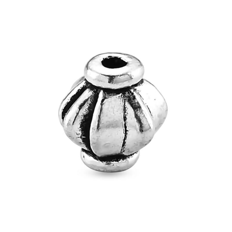 GCS Set of 200pcs Bicone Shape Spacer Beads in Silvertone