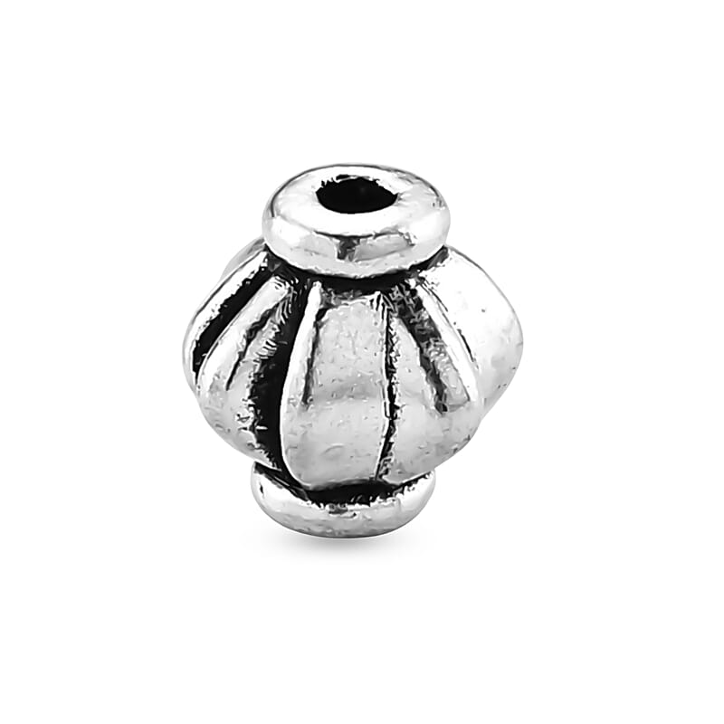 GCS Set of 200pcs Bicone Shape Spacer Beads in Silvertone