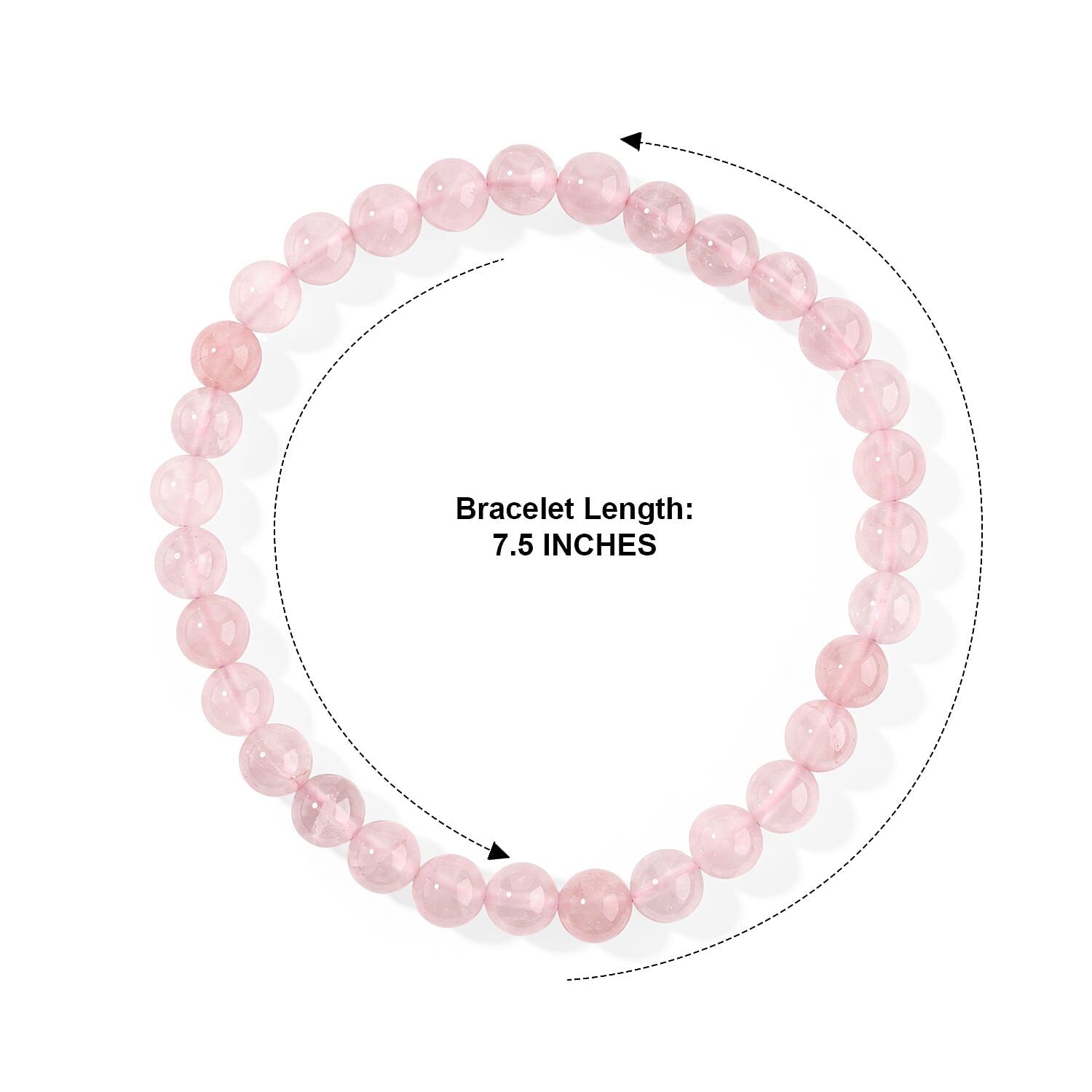 Galilea Rose Quartz 200.80 ctw Beaded Necklace 18-20 Inches and Stretch Bracelet and Earrings in Stainless Steel