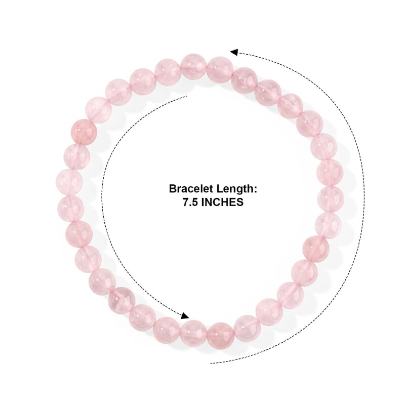 Galilea Rose Quartz 200.80 ctw Beaded Necklace 18-20 Inches and Stretch Bracelet and Earrings in Stainless Steel