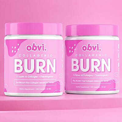 Obvi Collagenic Burn Dietary Fat Burner Supplement (120 Capsules) Made in US - Set of 2