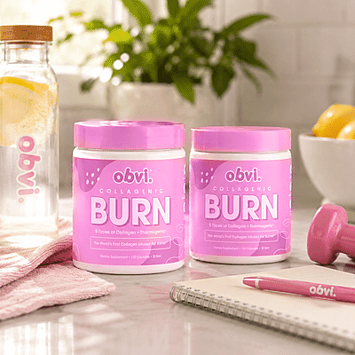 Obvi Collagenic Burn Dietary Fat Burner Supplement (120 Capsules) Made in US - Set of 2