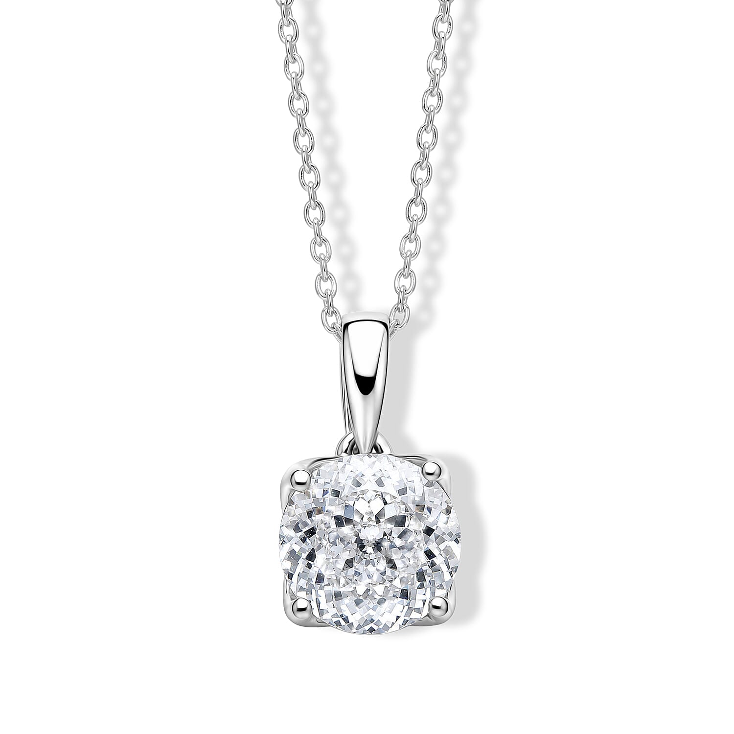 Luxuriant Lab Grown Diamond E-F VS 2.00 ctw Pendant Necklace in 14K White Gold 20 Inches