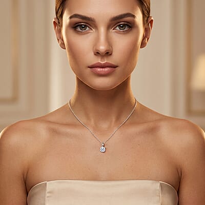 Luxuriant Lab Grown Diamond E-F VS 2.00 ctw Pendant Necklace in 14K White Gold 20 Inches