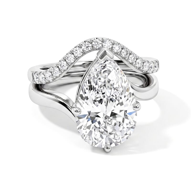 Doorbuster Luxuriant Lab Grown Diamond (G, VS) 5.40 ctw Set of 2 Stackable Ring in 950 Platinum (Size 6.00)