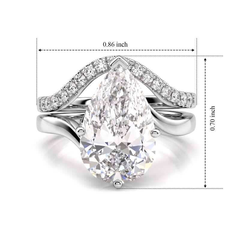 Doorbuster Luxuriant Lab Grown Diamond (G, VS) 5.40 ctw Set of 2 Stackable Ring in 950 Platinum (Size 6.00)