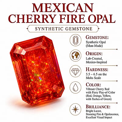 Certified and Appraised AAA Mexican Cherry Fire Opal and Luxuriant Lab Grown Diamond G-H SI 1.60 ctw Pendant Necklace in 10K Yellow Gold 18 Inches