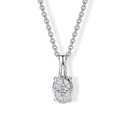 EverTrue Moissanite 2.00 ctw Pendant in Platinum Bond with Stainless Steel Necklace 20 Inches