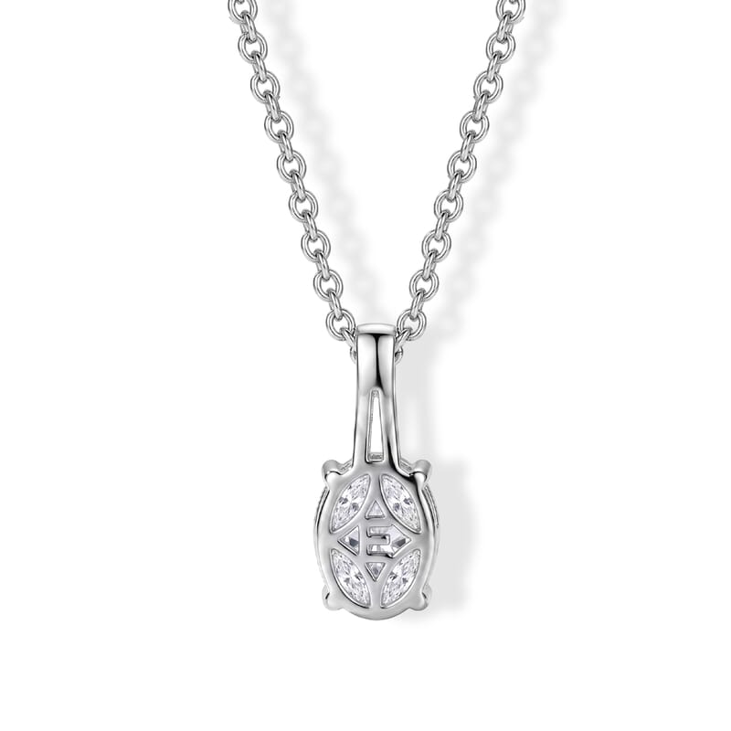 EverTrue Moissanite 2.00 ctw Solitaire Pendant in Platinum Bond with Stainless Steel Necklace 20 Inches
