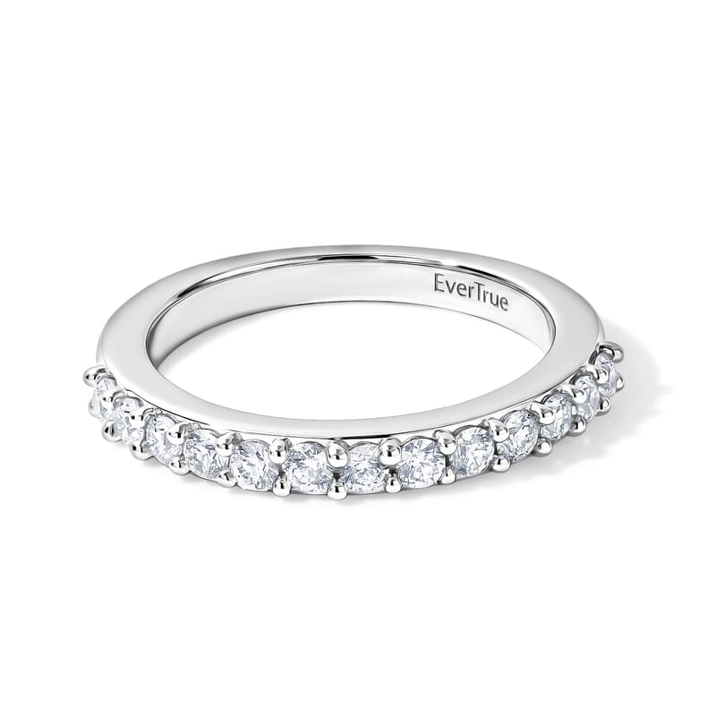EverTrue Thai Black Spinel and White Zircon 7.75 ctw Set of 2 Regal Noir Ring in Platinum Bond (Size 6.0)