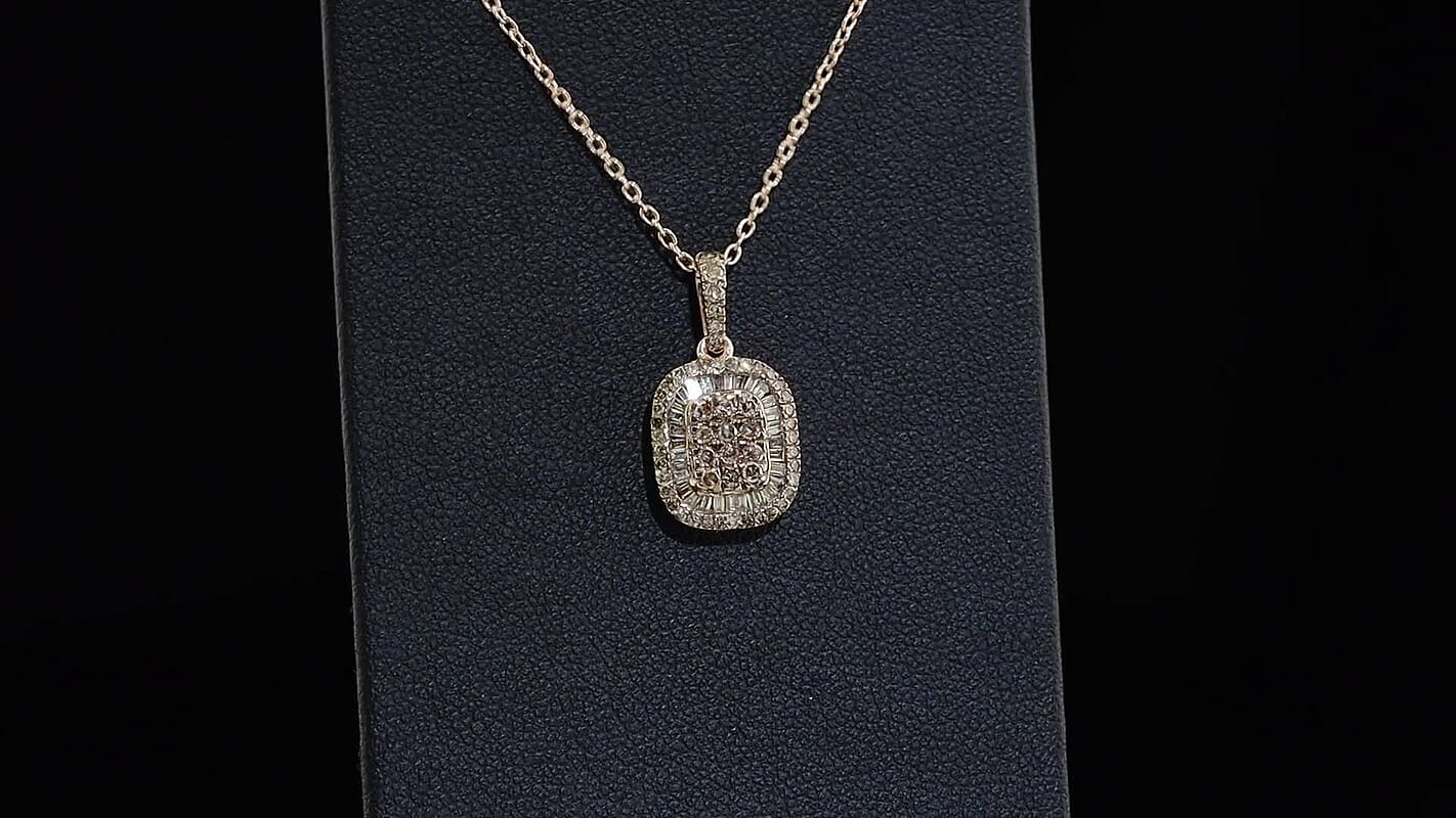 D''Joy Diamond 0.50 ctw Pendant Necklace in Rhodium Over Sterling Silver 20 Inches
