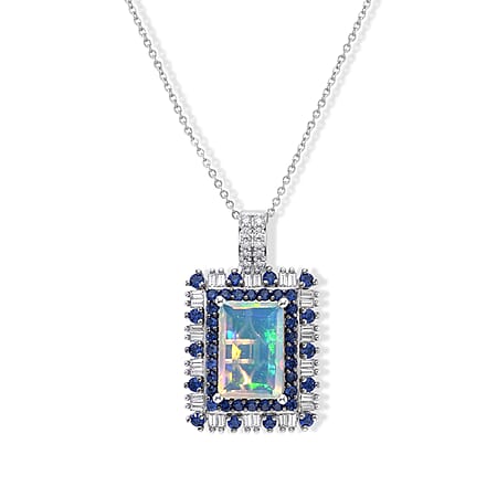 Ethiopian Welo Opal & Ceylon Blue Sapphire - Product card gallery slide 1 (10331381203257)